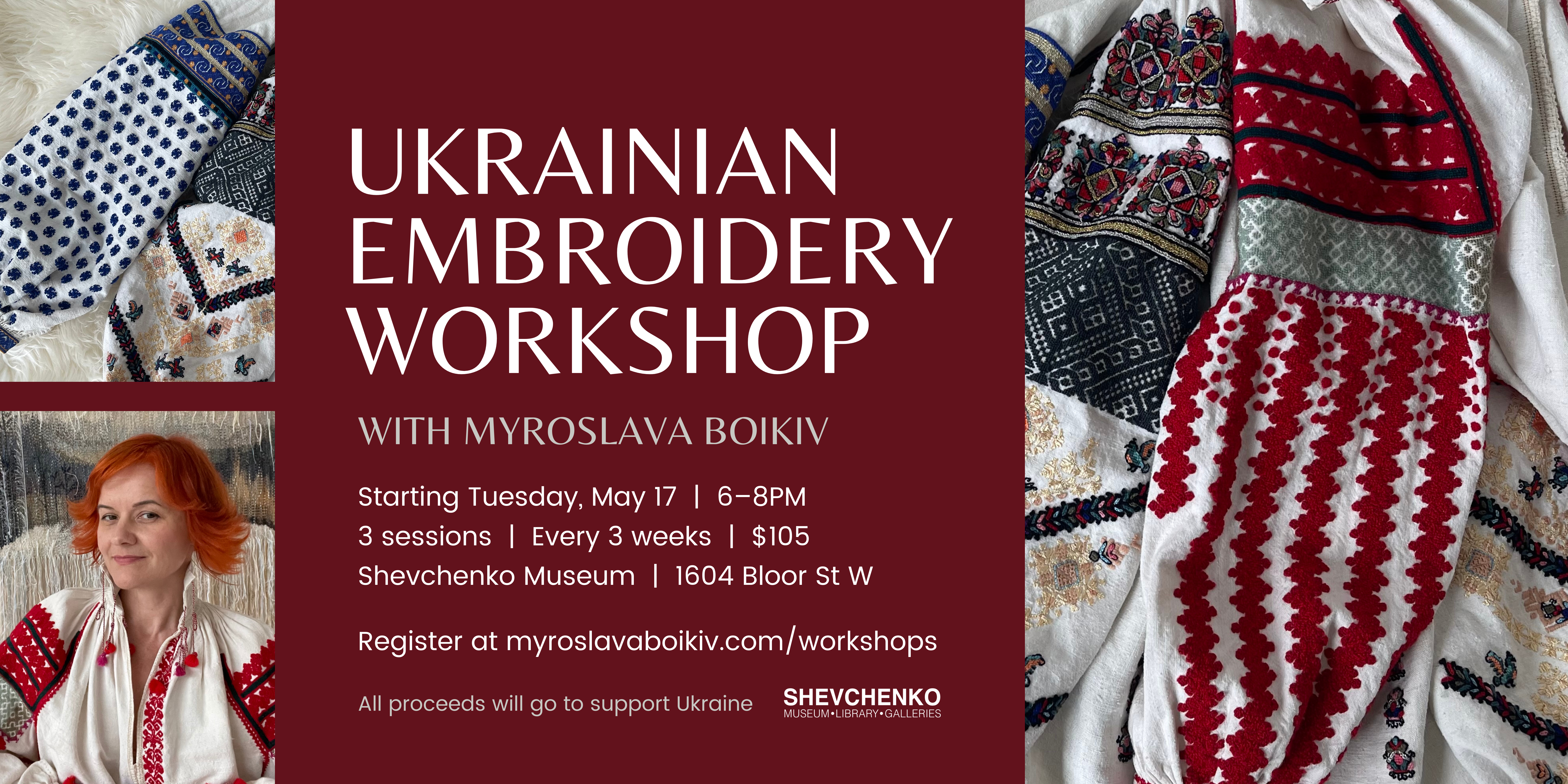 Traditional Ukrainian Embroidery Workshop with Myroslava Boikiv